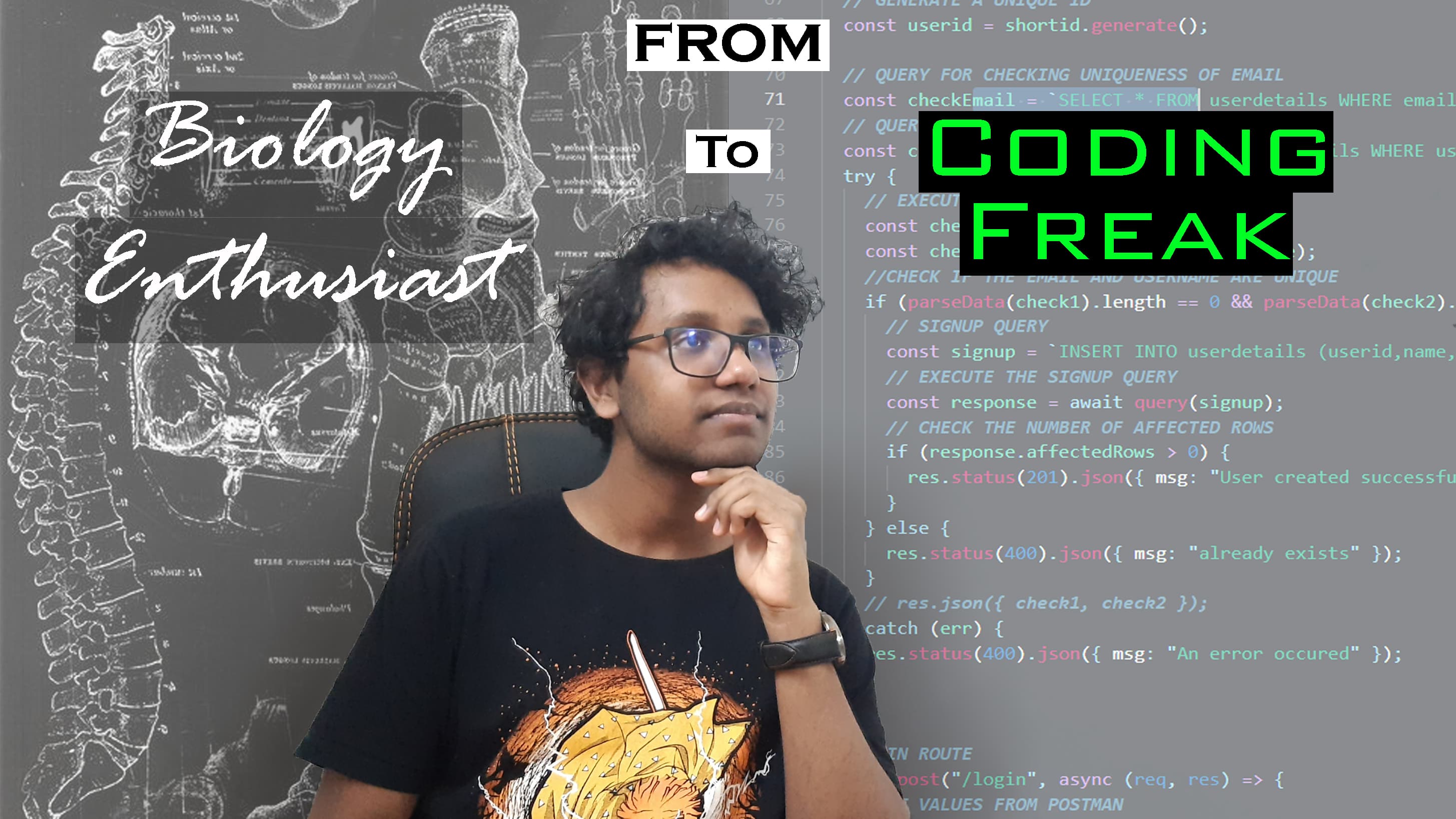From a Biology Enthusiast to a Coding Freak. My Journey So Far. [ August 2021 Perspective]